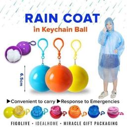 rain coat in keychain ball